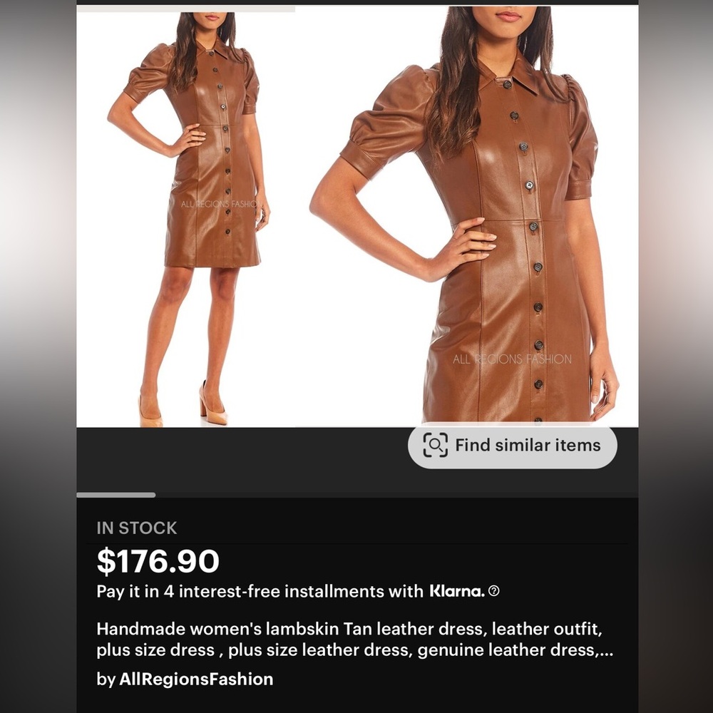 Handmade custom lamb skin dress
worn only once.  Great condition